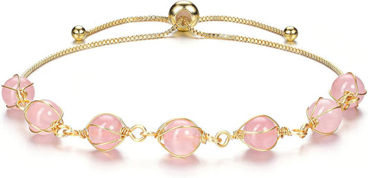 Mystikos™ Pink Rose's Chakara Ankle Bracelet - Mystikos